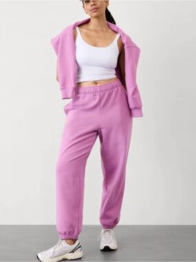 NWT Athleta lilac high rise forever fleece jogger